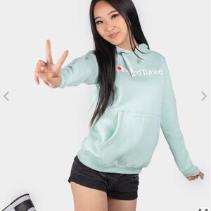 NEW HardTuned Essential Womens Hoodie Aqua JDM Car enthusiast women’s XL 16